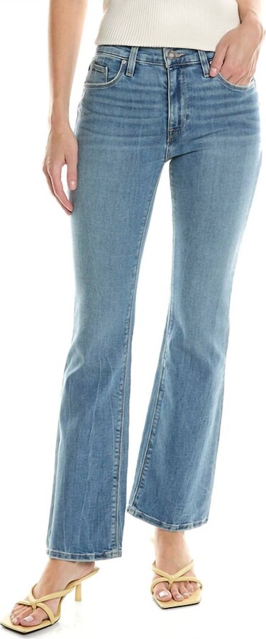 Hudson Nico Barefoot Bootcut Jeans In Mustang Distressed