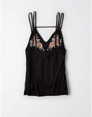 American Eagle AE Embroidered Swing Tank