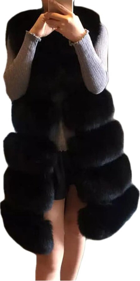 Fur Coat Canada Weather Gear Women's Puffer Vest With Faux Fur