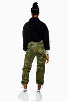 Thumbnail for your product : Topshop Womens Petite Combat Camouflage Trousers - Khaki
