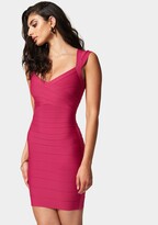 Thumbnail for your product : Bebe Luxe Bandage Halter Criss Cross Dress