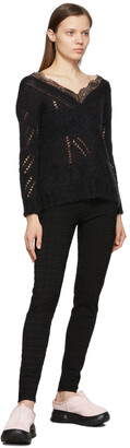 RED Valentino Black Moahir Lace Sweater