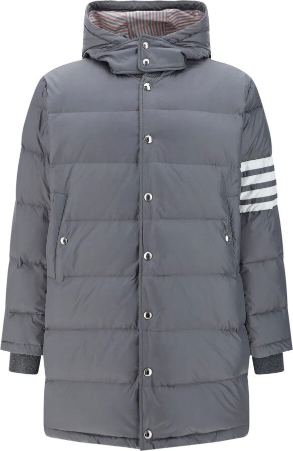 Thom Browne 4-Bar down hooded coat