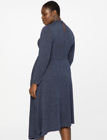 Thumbnail for your product : ELOQUII Asymmetrical Turtleneck Dress with Slit