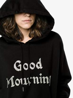 Ashish Good Mourning bead embellished hoodie