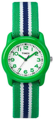 Timex Youth Analog Striped Fabric Strap Watch