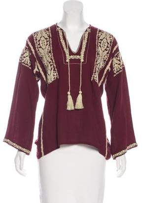 Etoile Isabel Marant Embroidered Long Sleeve Top