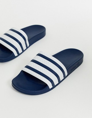 adilette slides navy