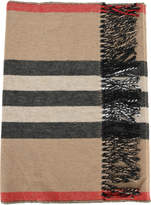 Thumbnail for your product : Burberry Reversible Cashmere Scarf With Iconic Striped Pattern