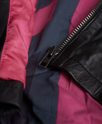 Superdry Megan Flag Slim Leather Jacket - ShopStyle