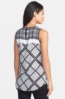 Thumbnail for your product : Classiques Entier Print High/Low Stretch Silk Top