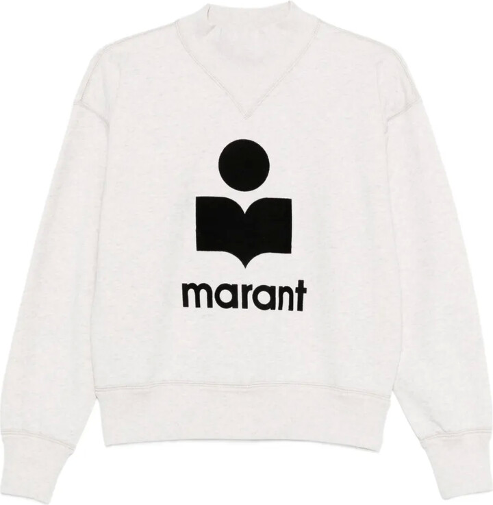 MARANT ÉTOILE Moby flocked-logo sweatshirt