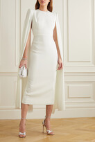 Thumbnail for your product : Alex Perry Kennedy Cape-effect Satin-crepe Midi Dress - White