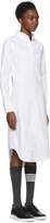 Thumbnail for your product : Thom Browne White Classic Button-Down Point Collar Shirt Dress