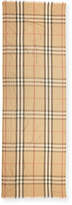 Thumbnail for your product : Burberry Metallic Gauze Giant Check Scarf, Camel/Gold