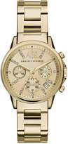 Thumbnail for your product : Armani Exchange Gold Tone Dial Chronograph Gold Tone Bracelet Ladies Watch