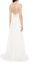 Thumbnail for your product : Jenny Packham Amaryllis embellished tulle-paneled chiffon bridal gown