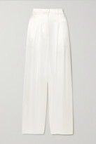 Thumbnail for your product : Maison Essentiele Olivia Pleated Silk-satin Wide-leg Pants