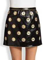 Thumbnail for your product : Marc Jacobs Crinkled Leather Mini Skirt
