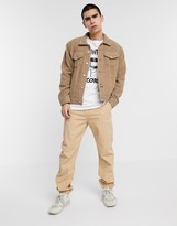 Thumbnail for your product : Les (Art)ists polar sherpa trucker jacket in beige