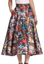 Thumbnail for your product : Alice + Olivia Flora Printed Midi Skirt