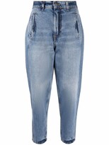 Thumbnail for your product : Twin-Set High-Waist Cropped Jeans