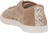 Thumbnail for your product : Lanvin Snake-Stamped Cap-Toe Sneakers-Nude