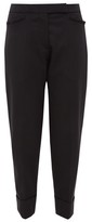 Thumbnail for your product : Simone Rocha Ruffle-trimmed Wool-twill Trousers - Black