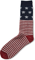 Thumbnail for your product : Anonymous Ism Stars and Stripes-Patterned Cotton-Blend Socks