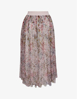 Thumbnail for your product : Ted Baker Jasmine floral-print tulle midi skirt
