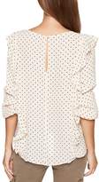 Thumbnail for your product : Sanctuary Taylor Polka-Dot Prairie-Ruffle Top