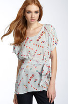 Thumbnail for your product : Rebecca Taylor Tie Waist Silk Tee