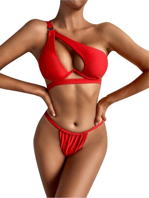 red bandeau bikini uk