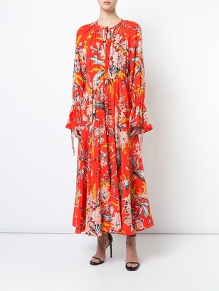 Dvf Diane Von Furstenberg Bethany cinch sleeve maxi dress