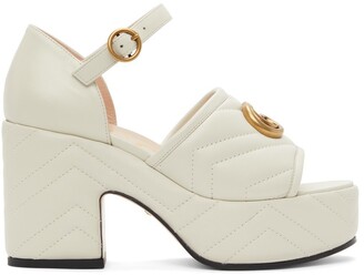 gucci white platform heels