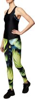 Thumbnail for your product : Matthew Williamson Palm Print Layered Sports Bra and Tank Top