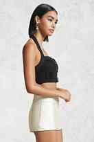 Thumbnail for your product : Forever 21 Lace-Up Halter Crop Top