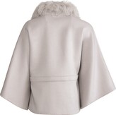 Thumbnail for your product : Wolfie Fur Made For Generation Fox Fur-Trim Cashmere & Wool Cape