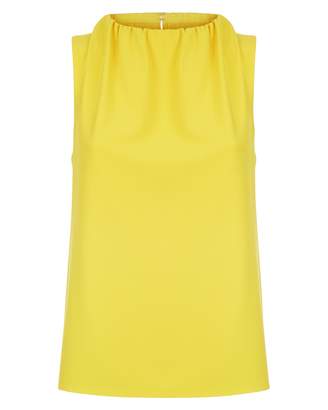 Jaeger Ruched Neck Sleeveless Top