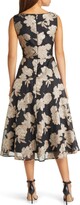 Thumbnail for your product : Eliza J Beaded Floral Jacquard Wrap Front Midi Dress