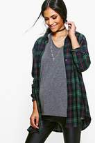 Thumbnail for your product : boohoo Maternity Carly Check Shirt