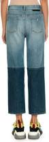 Thumbnail for your product : Stella McCartney Straight-Leg Cropped Two-Tone Denim Jeans