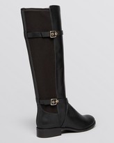 Thumbnail for your product : Cole Haan Flat Riding Boots - Dorian Stretch Back