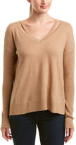 Thumbnail for your product : White + Warren Wool & Cashmere-Blend Split Neck Pullover