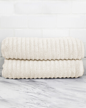 Melange Home Zero Turkish Cotton Twist Bath Towel 2Pc Set