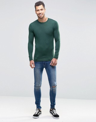 ASOS Muscle Fit Crew Neck Sweater