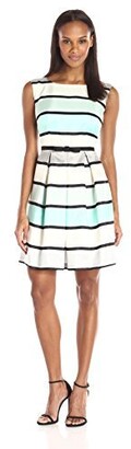 Julian Taylor Women's Striped Fit and Flare Dress