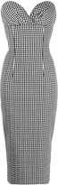 Thumbnail for your product : Balmain Gingham Check Strapless Dress