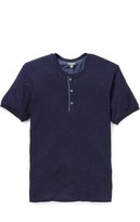 Thumbnail for your product : Vince Indigo Knit Short Sleeve Henley