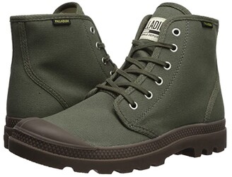 olive lace up booties